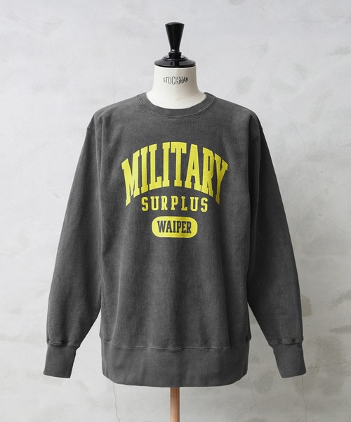 BARNS OUTFITTERS(バーンズアウトフィッターズ)の「WAIPER別注!90's CREW SWEAT br-23125wp(スウェット・メンズ・ブラック/ネイビー・M/L/XL)」の4枚目の写真