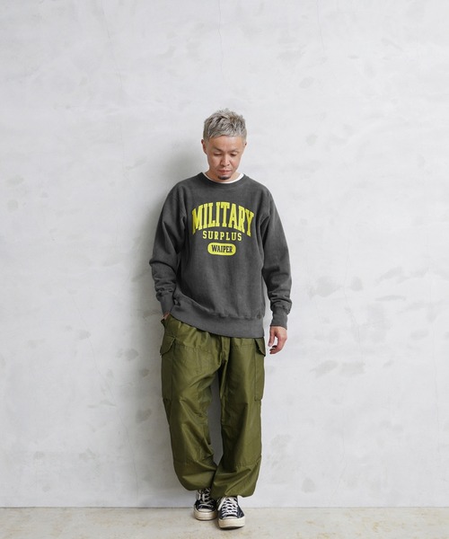 BARNS OUTFITTERS(バーンズアウトフィッターズ)の「WAIPER別注!90's CREW SWEAT br-23125wp(スウェット・メンズ・ブラック/ネイビー・M/L/XL)」の14枚目の写真