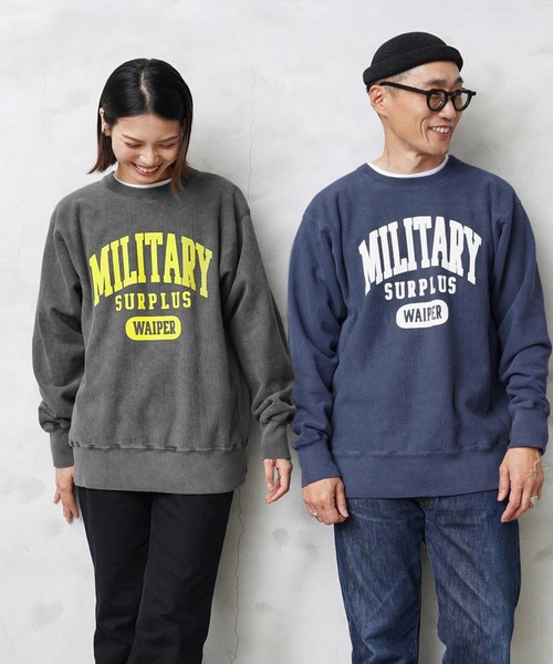 BARNS OUTFITTERS(バーンズアウトフィッターズ)の「WAIPER別注!90's CREW SWEAT br-23125wp(スウェット・メンズ・ブラック/ネイビー・M/L/XL)」の12枚目の写真