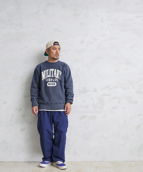 BARNS OUTFITTERS(バーンズアウトフィッターズ)の「WAIPER別注!90's CREW SWEAT br-23125wp(スウェット・メンズ・ブラック/ネイビー・M/L/XL)」の11枚目の写真