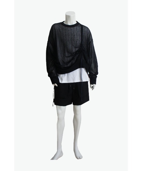 SISE(シセ)の「SISE CREWNECK KNIT(ニット/セーター・メンズ・ブラック・MEDIUM/LARGE)」の4枚目の写真