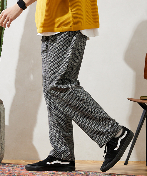 JOURNAL STANDARD relume（ジャーナルスタンダード　レリューム）の「総柄ジャージーパンツ ”DAIYA”（スラックス・メンズ・グレー/ブラック/サックスブルー・MEDIUM/LARGE）」の16枚目の写真