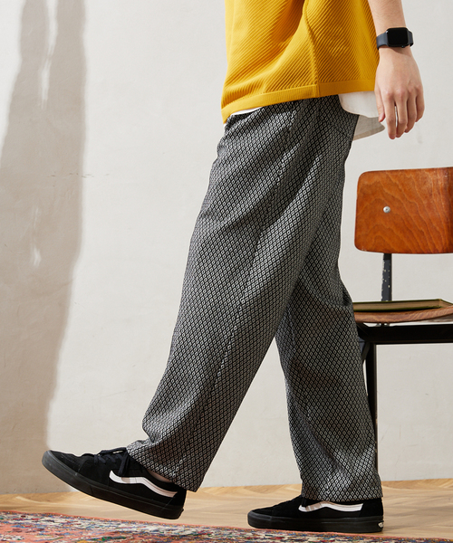 JOURNAL STANDARD relume（ジャーナルスタンダード　レリューム）の「総柄ジャージーパンツ ”DAIYA”（スラックス・メンズ・グレー/ブラック/サックスブルー・MEDIUM/LARGE）」の17枚目の写真