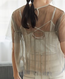 PUBLIC TOKYO | 【三重県産】ダブルチュールレイヤードブラウス/シアーブラウス(シャツ/ブラウス)