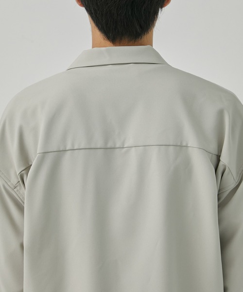 PUBLIC TOKYO（パブリックトウキョウ）の「エバークリースGRオープンカラーシャツ（シャツ/ブラウス・メンズ・グレー/ブラック/ベージュ/ミント/サックスブルー・1/2/3）」の15枚目の写真