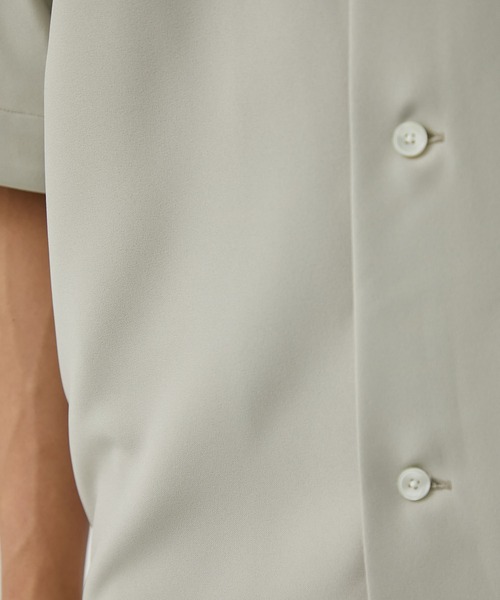 PUBLIC TOKYO（パブリックトウキョウ）の「エバークリースGRオープンカラーシャツ（シャツ/ブラウス・メンズ・グレー/ブラック/ベージュ/ミント/サックスブルー・1/2/3）」の16枚目の写真