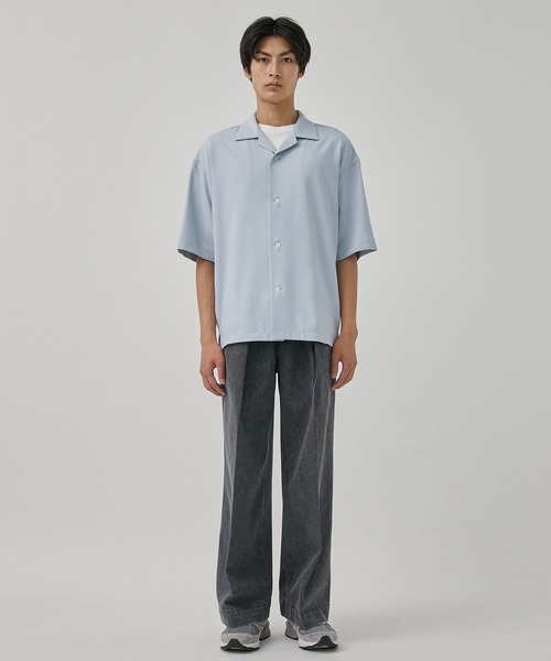 PUBLIC TOKYO（パブリックトウキョウ）の「エバークリースGRオープンカラーシャツ（シャツ/ブラウス・メンズ・グレー/ブラック/ベージュ/ミント/サックスブルー・1/2/3）」の17枚目の写真