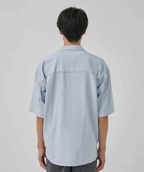 PUBLIC TOKYO（パブリックトウキョウ）の「エバークリースGRオープンカラーシャツ（シャツ/ブラウス・メンズ・グレー/ブラック/ベージュ/ミント/サックスブルー・1/2/3）」の22枚目の写真