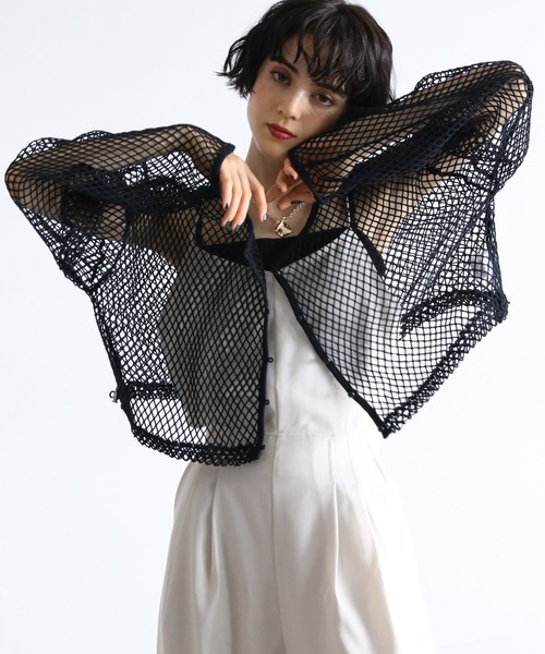 PAGEBOY（ページボーイ）の「メッシュショート2WAYプルオーバー（Tシャツ/カットソー・レディース・オフホワイト/ブルー/ブラック/カーキ・FREE）」の12枚目の写真