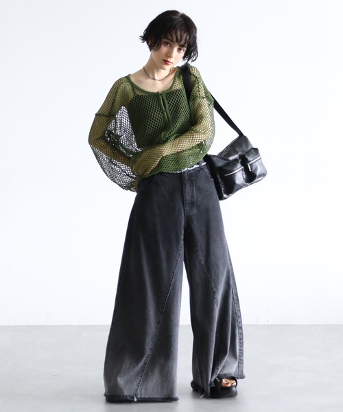 PAGEBOY（ページボーイ）の「メッシュショート2WAYプルオーバー（Tシャツ/カットソー・レディース・オフホワイト/ブルー/ブラック/カーキ・FREE）」の15枚目の写真