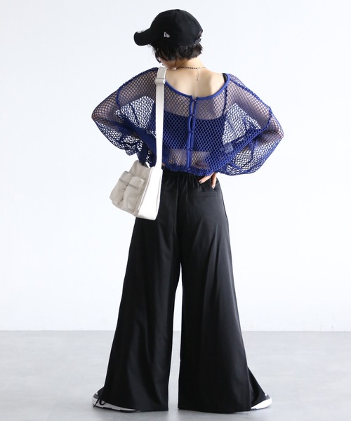 PAGEBOY（ページボーイ）の「メッシュショート2WAYプルオーバー（Tシャツ/カットソー・レディース・オフホワイト/ブルー/ブラック/カーキ・FREE）」の22枚目の写真