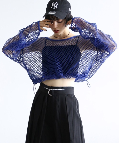 PAGEBOY（ページボーイ）の「メッシュショート2WAYプルオーバー（Tシャツ/カットソー・レディース・オフホワイト/ブルー/ブラック/カーキ・FREE）」の20枚目の写真