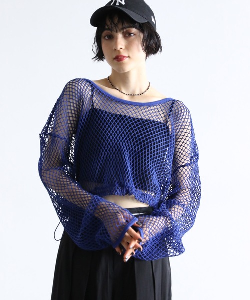 PAGEBOY（ページボーイ）の「メッシュショート2WAYプルオーバー（Tシャツ/カットソー・レディース・オフホワイト/ブルー/ブラック/カーキ・FREE）」の18枚目の写真