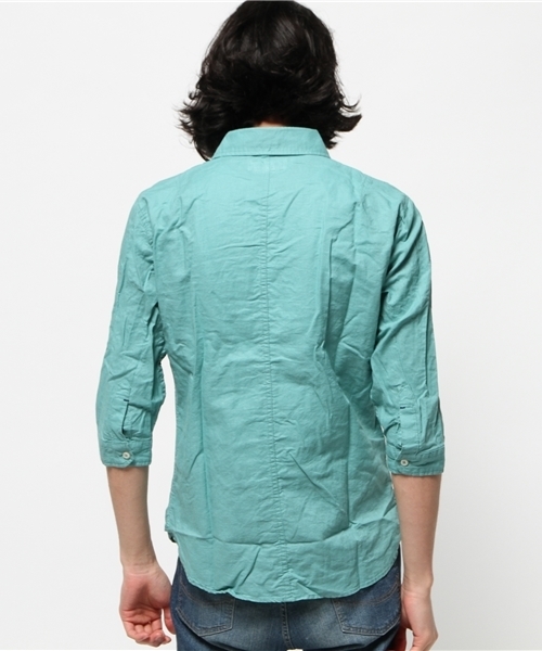 CIAOPANIC TYPY（チャオパニックティピー）の「綿麻7分袖シャツ（シャツ/ブラウス・メンズ・ホワイト/ピンク/マスタード/ブルー/ネイビー/グリーン・LARGE/MEDIUM）」の11枚目の写真