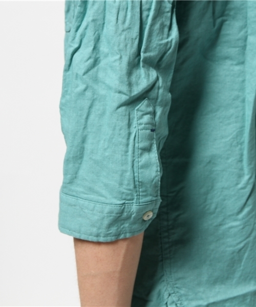 CIAOPANIC TYPY（チャオパニックティピー）の「綿麻7分袖シャツ（シャツ/ブラウス・メンズ・ホワイト/ピンク/マスタード/ブルー/ネイビー/グリーン・LARGE/MEDIUM）」の13枚目の写真