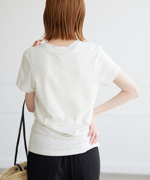 SLOBE IENA(スローブイエナ)の「【AMERICAN VINTAGE】 コットンレーヨンTシャツ(Tシャツ/カットソー・レディース・チャコールグレー/ライトグレー・FREE)」の18枚目の写真