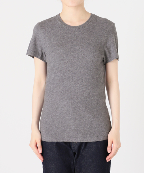 SLOBE IENA(スローブイエナ)の「【AMERICAN VINTAGE】 コットンレーヨンTシャツ(Tシャツ/カットソー・レディース・チャコールグレー/ライトグレー・FREE)」の19枚目の写真