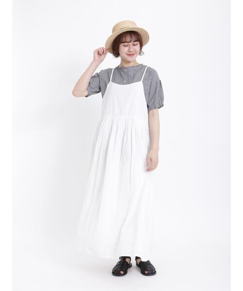 Samansa Mos2（サマンサ モスモス）の「【クールコットン】柄アソート襟フリルブラウス（シャツ/ブラウス・レディース・ブラック/ネイビー/チャコールグレー/オフホワイト・F）」の9枚目の写真