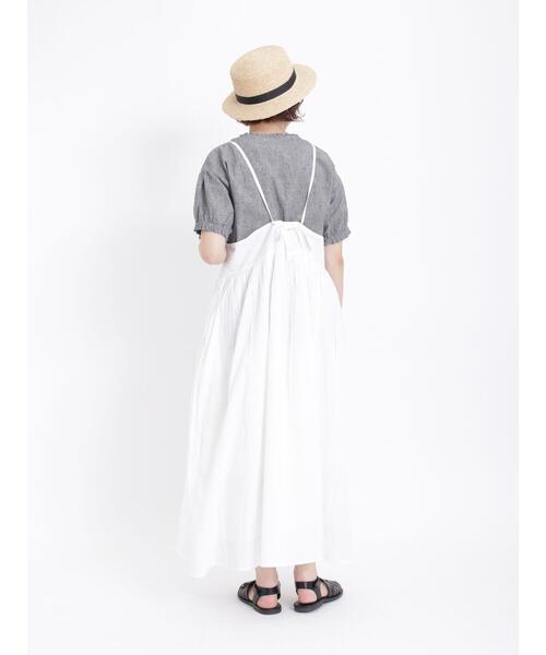 Samansa Mos2（サマンサ モスモス）の「【クールコットン】柄アソート襟フリルブラウス（シャツ/ブラウス・レディース・ブラック/ネイビー/チャコールグレー/オフホワイト・F）」の10枚目の写真