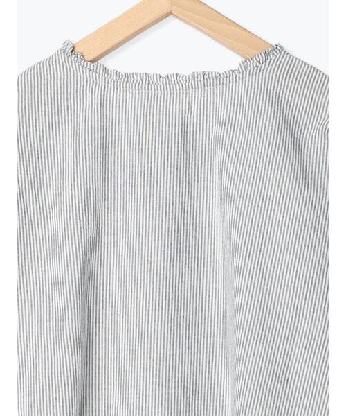 サマンサモスモス✿【Slow linen】柄アソートフリルブラウス セール】【Slow linen】柄アソートフリルブラウス（シャツ