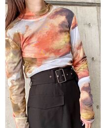 MURUA | プリントチュールインナー(Tシャツ/カットソー)