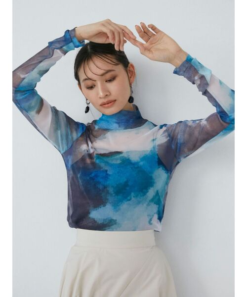MURUA（ムルーア）の「プリントチュールインナー（Tシャツ