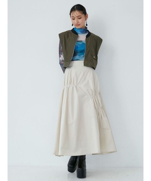 MURUA（ムルーア）の「プリントチュールインナー（Tシャツ/カットソー・レディース・ブルー/オレンジ・FREE）」の13枚目の写真