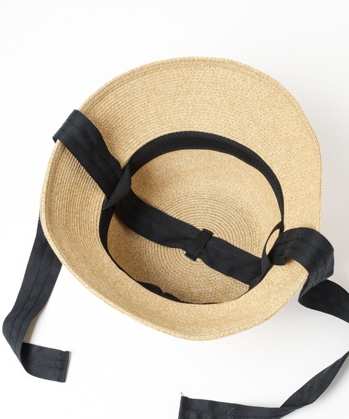 LEPSIM(レプシィム)の「リボン付きペーパーバケハ 182813(ハット・レディース・ブラウン/ベージュ・ONE SIZE)」の16枚目の写真