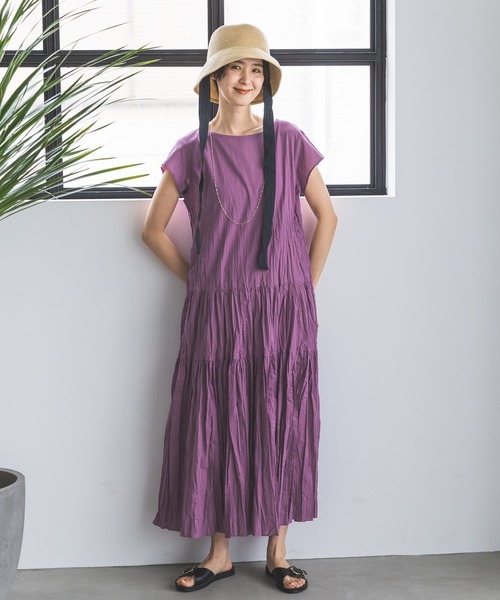 LEPSIM(レプシィム)の「リボン付きペーパーバケハ 182813(ハット・レディース・ブラウン/ベージュ・ONE SIZE)」の4枚目の写真