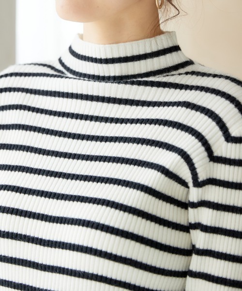 miclat（ミクラ）の「大きいサイズ　ボタンデザインニット　miclat（ニット/セーター・レディース・ブラック/ホワイト×ブラック・L/LL/3L/4L/5L）」の10枚目の写真