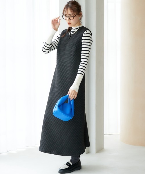 miclat（ミクラ）の「大きいサイズ　ボタンデザインニット　miclat（ニット/セーター・レディース・ブラック/ホワイト×ブラック・L/LL/3L/4L/5L）」の14枚目の写真