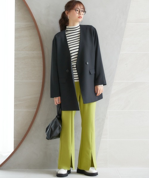 miclat（ミクラ）の「大きいサイズ　ボタンデザインニット　miclat（ニット/セーター・レディース・ブラック/ホワイト×ブラック・L/LL/3L/4L/5L）」の18枚目の写真