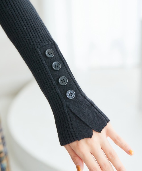 miclat（ミクラ）の「大きいサイズ　ボタンデザインニット　miclat（ニット/セーター・レディース・ブラック/ホワイト×ブラック・L/LL/3L/4L/5L）」の22枚目の写真