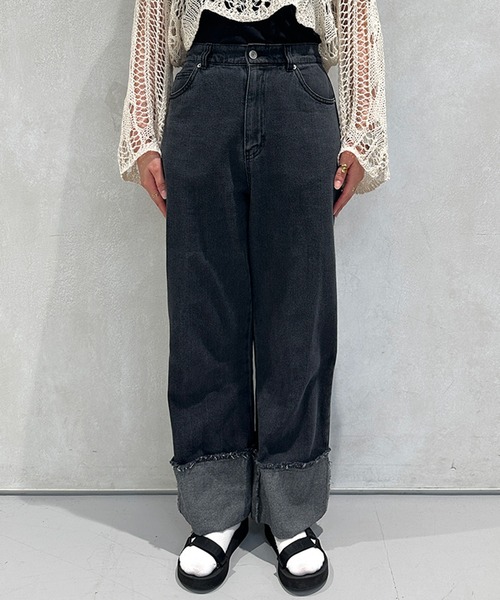 kutir（クティール）の「ロールアップデニムパンツ（デニムパンツ・レディース・インディゴブルー/ブラック・MEDIUM/LARGE/SMALL）」の16枚目の写真