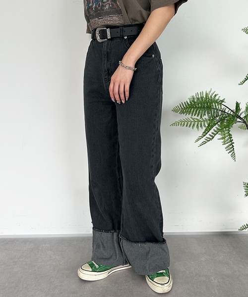 kutir（クティール）の「ロールアップデニムパンツ（デニムパンツ・レディース・インディゴブルー/ブラック・MEDIUM/LARGE/SMALL）」の21枚目の写真