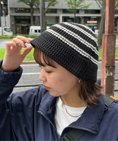 CPCM(シーピーシーエム)の「【hijiri'sセレクト】ニットバケハ(ハット・メンズ・ブラック/ホワイト/グレー/オレンジ/サックスブルー/ブラック系その他・FREE)」の4枚目の写真