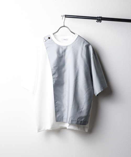 ARCHIVER(アーカイバ)の「【Sa】【it】梨地 アシンメトリー オーバーサイズTシャツ(Tシャツ/カットソー・レディース・その他4/その他1/その他3/その他2・M/L)」の2枚目の写真