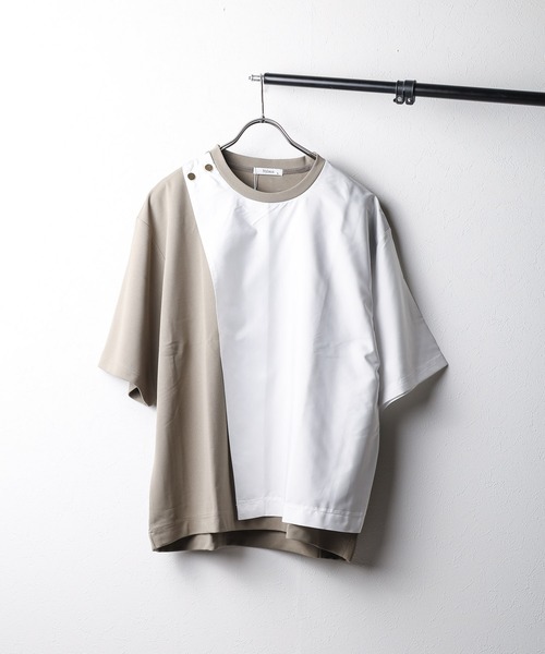 ARCHIVER(アーカイバ)の「【Sa】【it】梨地 アシンメトリー オーバーサイズTシャツ(Tシャツ/カットソー・レディース・その他4/その他1/その他3/その他2・M/L)」の1枚目の写真