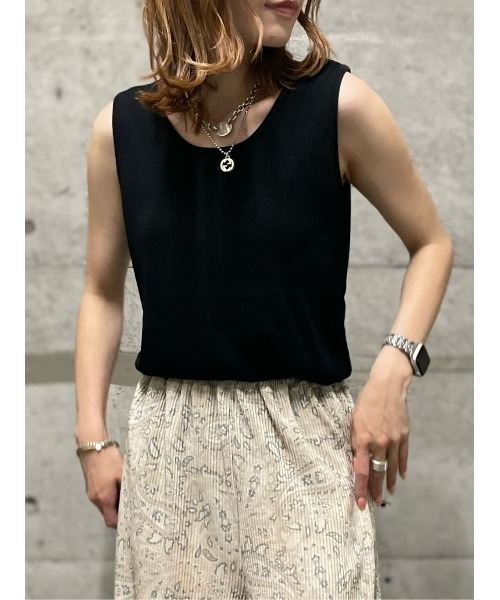 BACK NUMBER（バックナンバー）の「【BACK NUMBER】ニットリブタンクトップ（タンクトップ・レディース・ブラック/オフホワイト/ライトブラウン・M/L）」の21枚目の写真