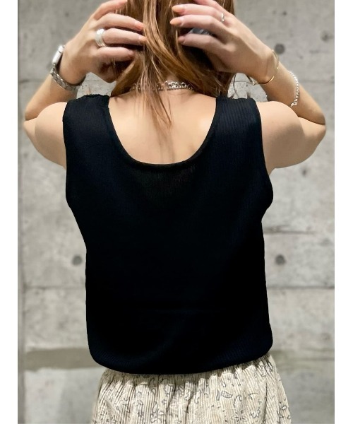 BACK NUMBER（バックナンバー）の「【BACK NUMBER】ニットリブタンクトップ（タンクトップ・レディース・ブラック/オフホワイト/ライトブラウン・M/L）」の22枚目の写真