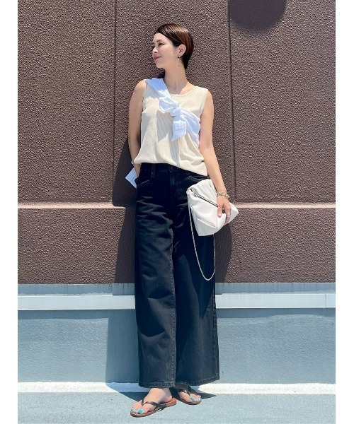 BACK NUMBER（バックナンバー）の「【BACK NUMBER】ニットリブタンクトップ（タンクトップ・レディース・ブラック/オフホワイト/ライトブラウン・M/L）」の8枚目の写真