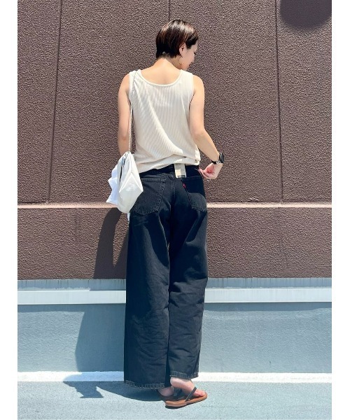 BACK NUMBER（バックナンバー）の「【BACK NUMBER】ニットリブタンクトップ（タンクトップ・レディース・ブラック/オフホワイト/ライトブラウン・M/L）」の9枚目の写真