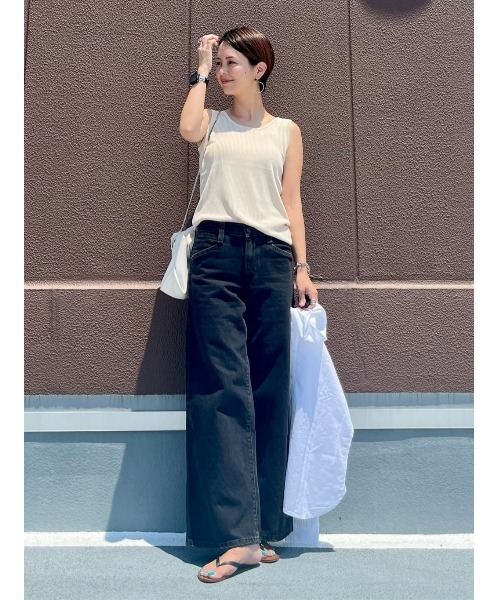 BACK NUMBER（バックナンバー）の「【BACK NUMBER】ニットリブタンクトップ（タンクトップ・レディース・ブラック/オフホワイト/ライトブラウン・M/L）」の10枚目の写真