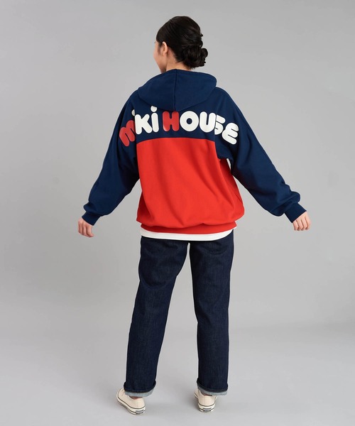 MIKI HOUSE(ミキハウス)の「バックロゴパーカー(大人用)(パーカー・レディース・ブラック/マルチ/レッド系その他・S(155-165cm)/M(165-175cm)/L(175-185cm))」の11枚目の写真