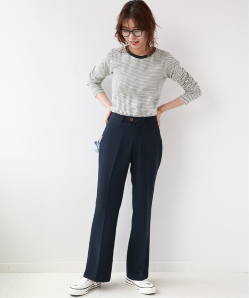 MILLER（ミラー）の「《追加2》別注【MILLER/ミラー】*RELUME C/N L/S：ロングスリーブTシャツ（Tシャツ/カットソー・レディース・ホワイト×ホワイト/ブラウン/ライトグリーン/ブラック系その他・FREE）」の14枚目の写真