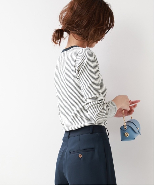 MILLER（ミラー）の「《追加2》別注【MILLER/ミラー】*RELUME C/N L/S：ロングスリーブTシャツ（Tシャツ/カットソー・レディース・ホワイト×ホワイト/ブラウン/ライトグリーン/ブラック系その他・FREE）」の17枚目の写真