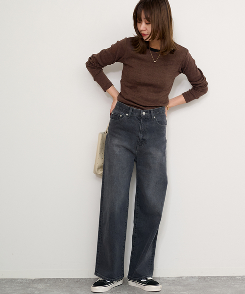 MILLER（ミラー）の「《追加2》別注【MILLER/ミラー】*RELUME C/N L/S：ロングスリーブTシャツ（Tシャツ/カットソー・レディース・ホワイト×ホワイト/ブラウン/ライトグリーン/ブラック系その他・FREE）」の19枚目の写真