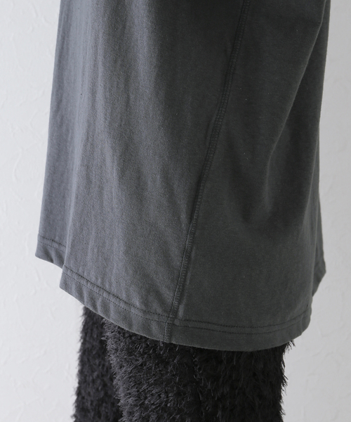 SLOBE IENA（スローブイエナ）の「ラフィ天竺グラフィックロンTEE（Tシャツ/カットソー・レディース・グレー/ホワイト/チャコールグレー・FREE）」の14枚目の写真