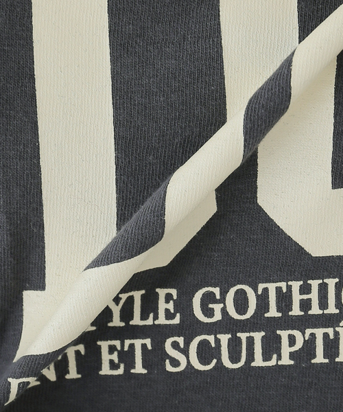 SLOBE IENA（スローブイエナ）の「ラフィ天竺グラフィックロンTEE（Tシャツ/カットソー・レディース・グレー/ホワイト/チャコールグレー・FREE）」の17枚目の写真