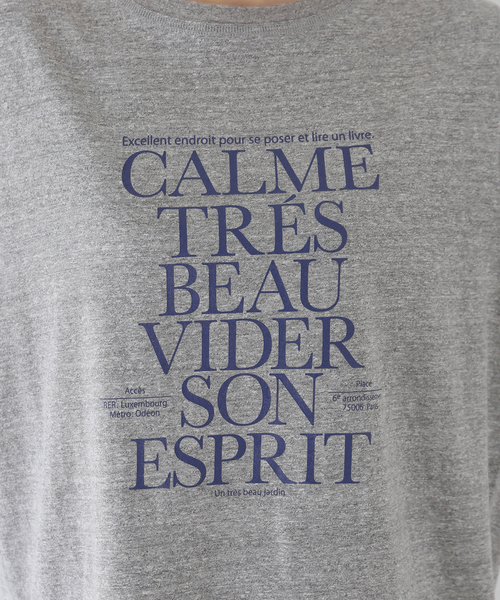 SLOBE IENA（スローブイエナ）の「ラフィ天竺グラフィックロンTEE（Tシャツ/カットソー・レディース・グレー/ホワイト/チャコールグレー・FREE）」の19枚目の写真